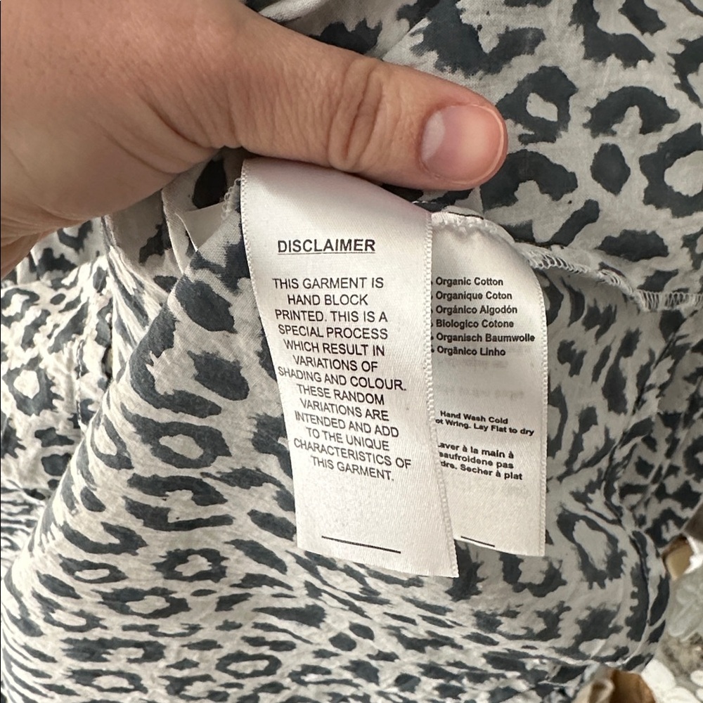 Emerson Fry Blue Leopard Print Blouse - Picture 4 of 4